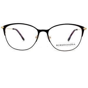 BCBG Purple Gold Cat Eye‎ Frame Eyeglasses Italy Freya Eggplant 54 16 130 H13597